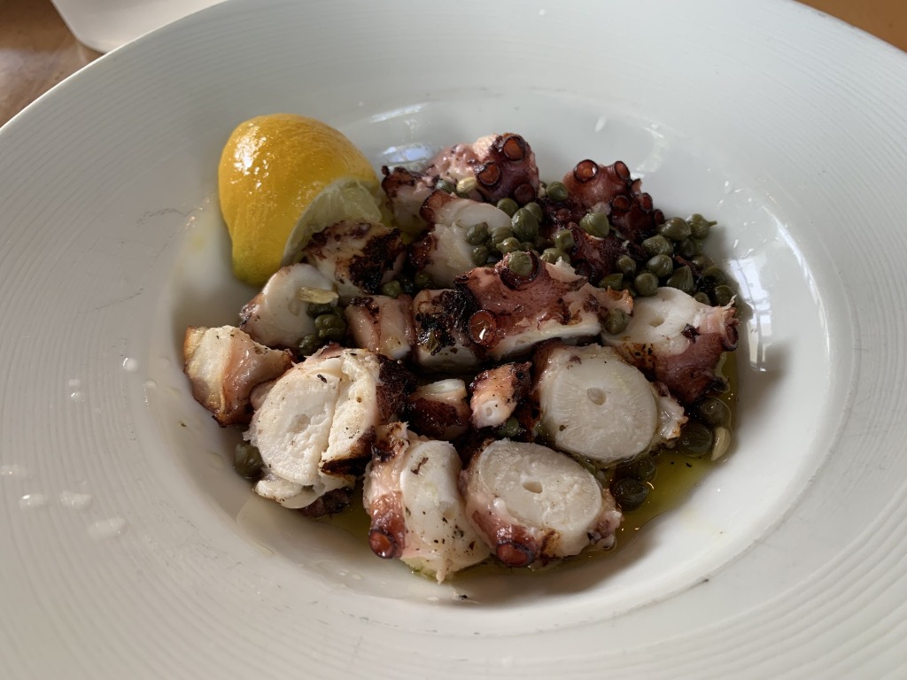Grilled octopus at Ethos Greek Bistro in Coconut Creek, Florida